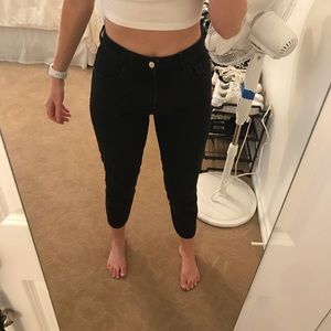 Zara black mom jean